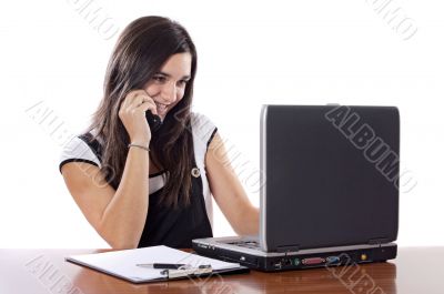 Girl with computer