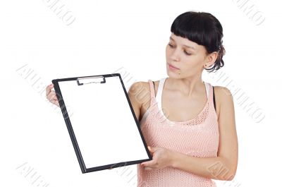 girl with clipboard