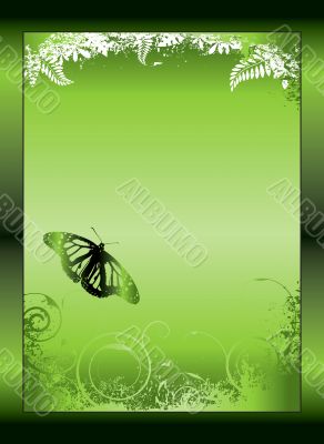 green gradient floral
