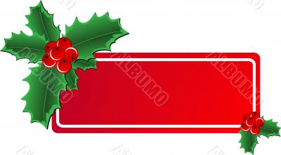 Christmas Holly banner