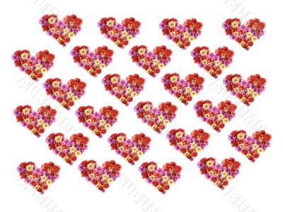 Hearts from flowers