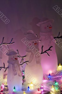 Glowing Snowmen