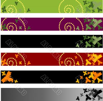 floral banners