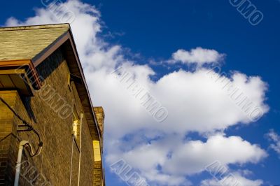 Roofs and clouds on sunset 7