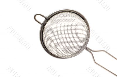 metal colander close up