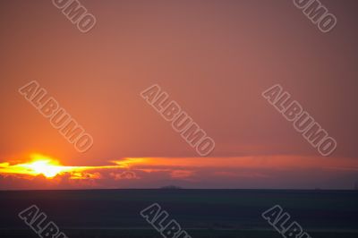 Sunset with some clouds