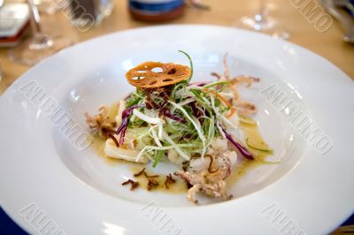 Delicious squid salad