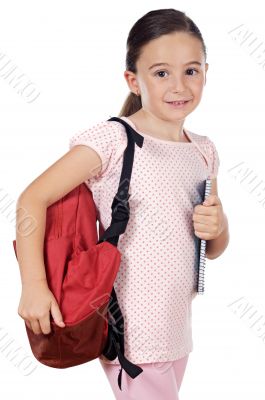 adorable girl studying