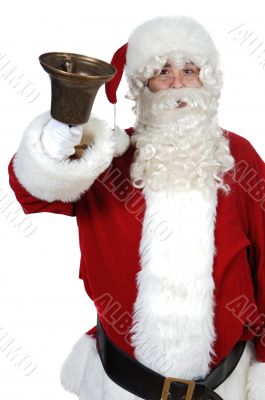 Santa Claus pealing a bell