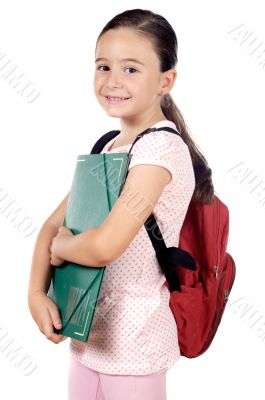 adorable girl studying