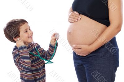 Boy with stethoscope