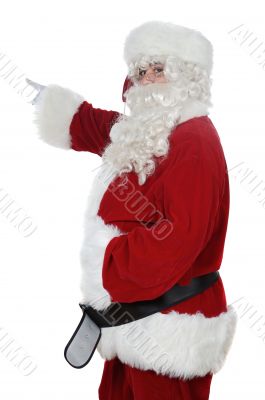 Santa Claus pointing