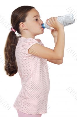 Girl drinking water