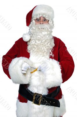 Santa Claus with measure tape