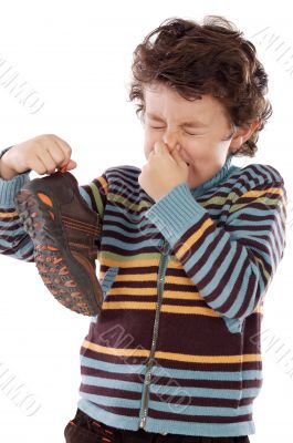 Boy with stinky