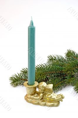 Fir Branch with Candle