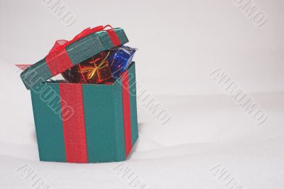 Christmas Present Gift Boxes in the Snow