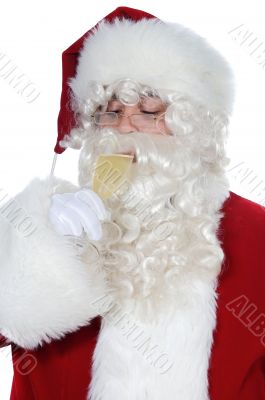 Santa Claus drinking