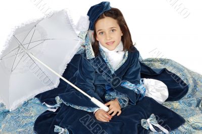 girl with antique clothes