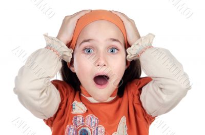 Pretty surprised girl