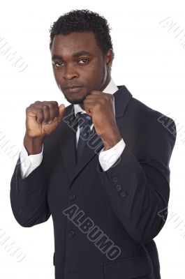 Man ready to fight