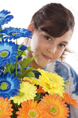 Girl with flowers