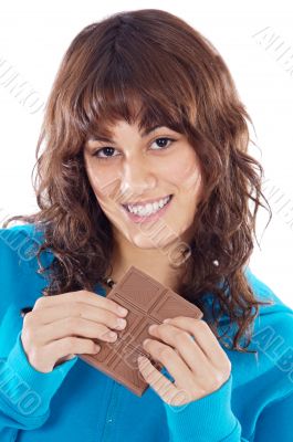 Girl with chocolate