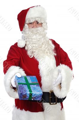 Santa Claus giving a gift