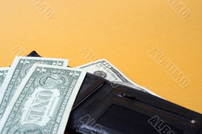 Black leather wallet