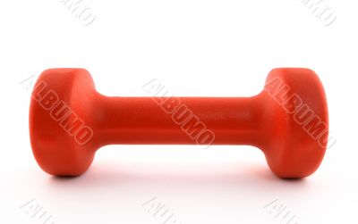 Orange dumbbell