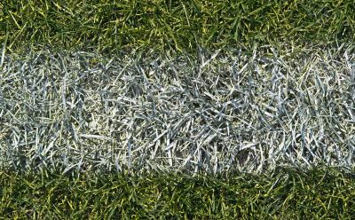 Boundary line of a playing field closeup