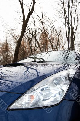 dark blue sports machine