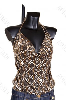 Female vest and jeans
