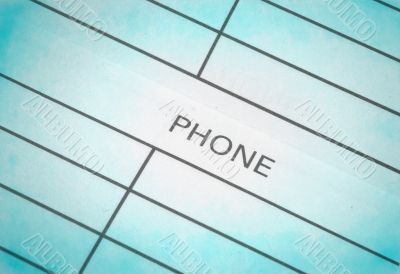 address & phone book