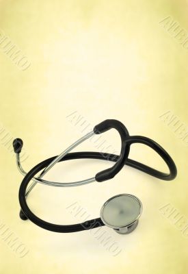 stethoscope against old-fashioned background