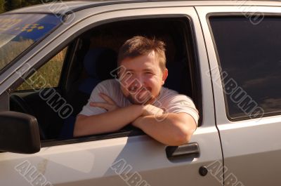 The man in the car