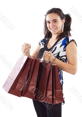 Shopping young girl