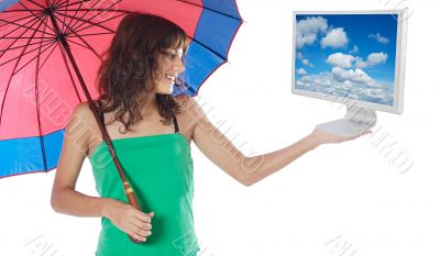 Girl with umbrella