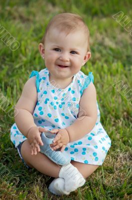 baby on the grass
