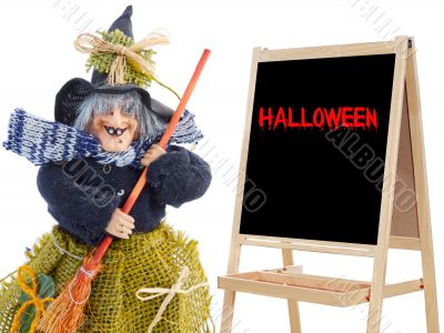 witch whit slate and text halloween