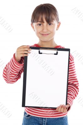 student with notepad