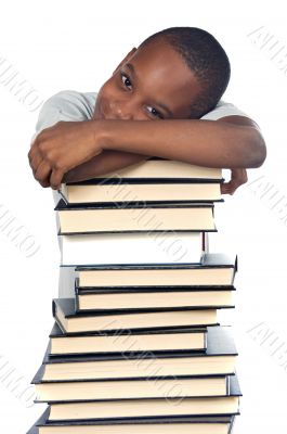 child studying