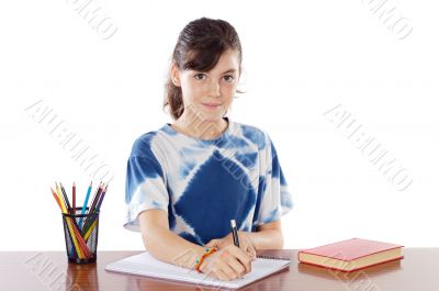girl studying