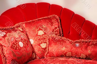 pillows with an ornament