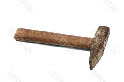 Old and rusty hammer