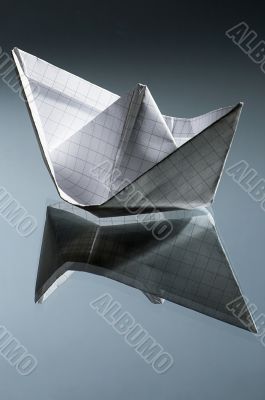 White paper ship