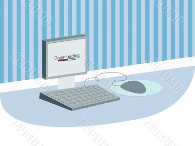 Vector illustration of a computer