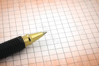 pen tip and paper