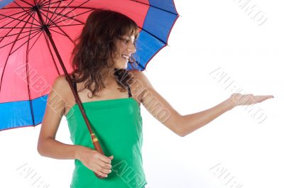 attractive woman whit umbrella