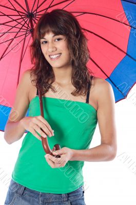 attractive woman whit umbrella